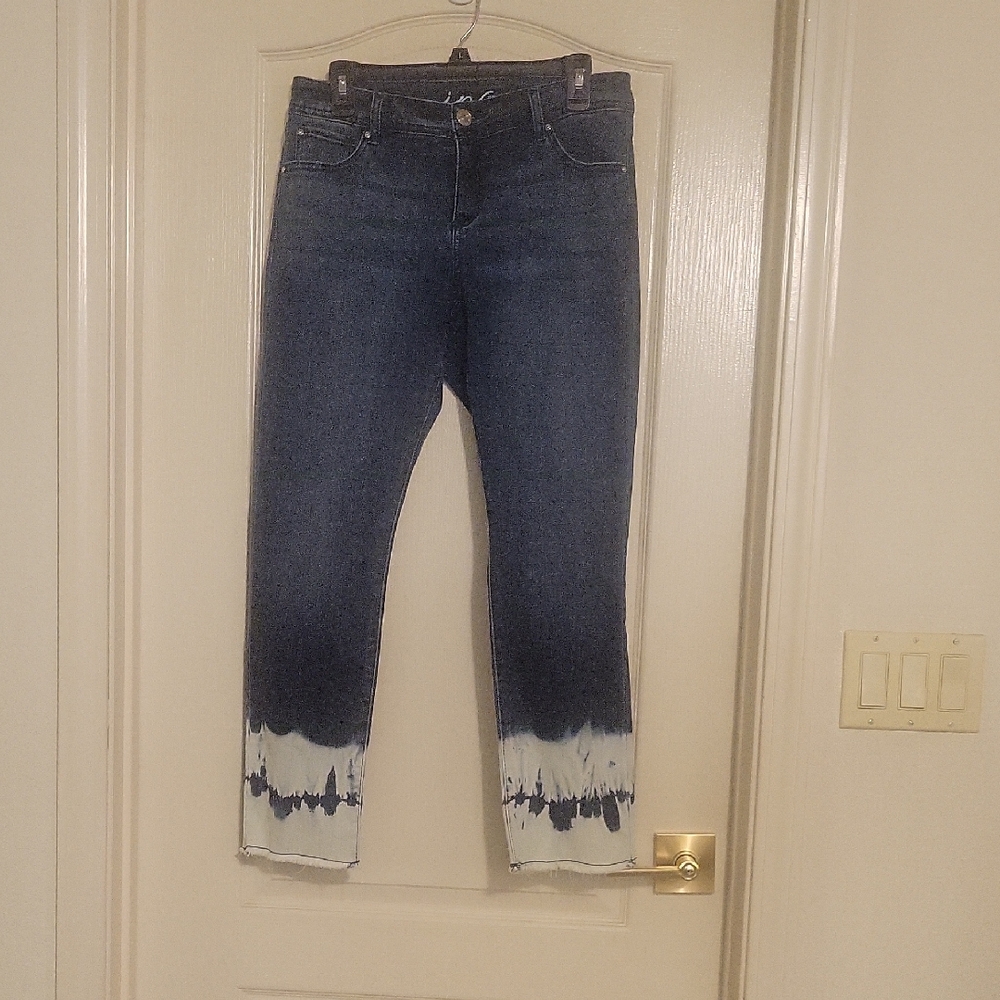 INC International Concepts Blue and White Skinny Jeans